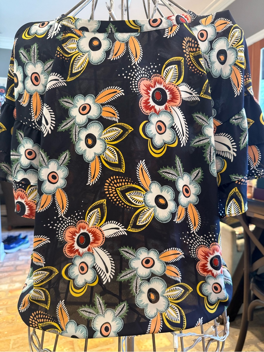 Standout LOFT blouse, Navy floral print